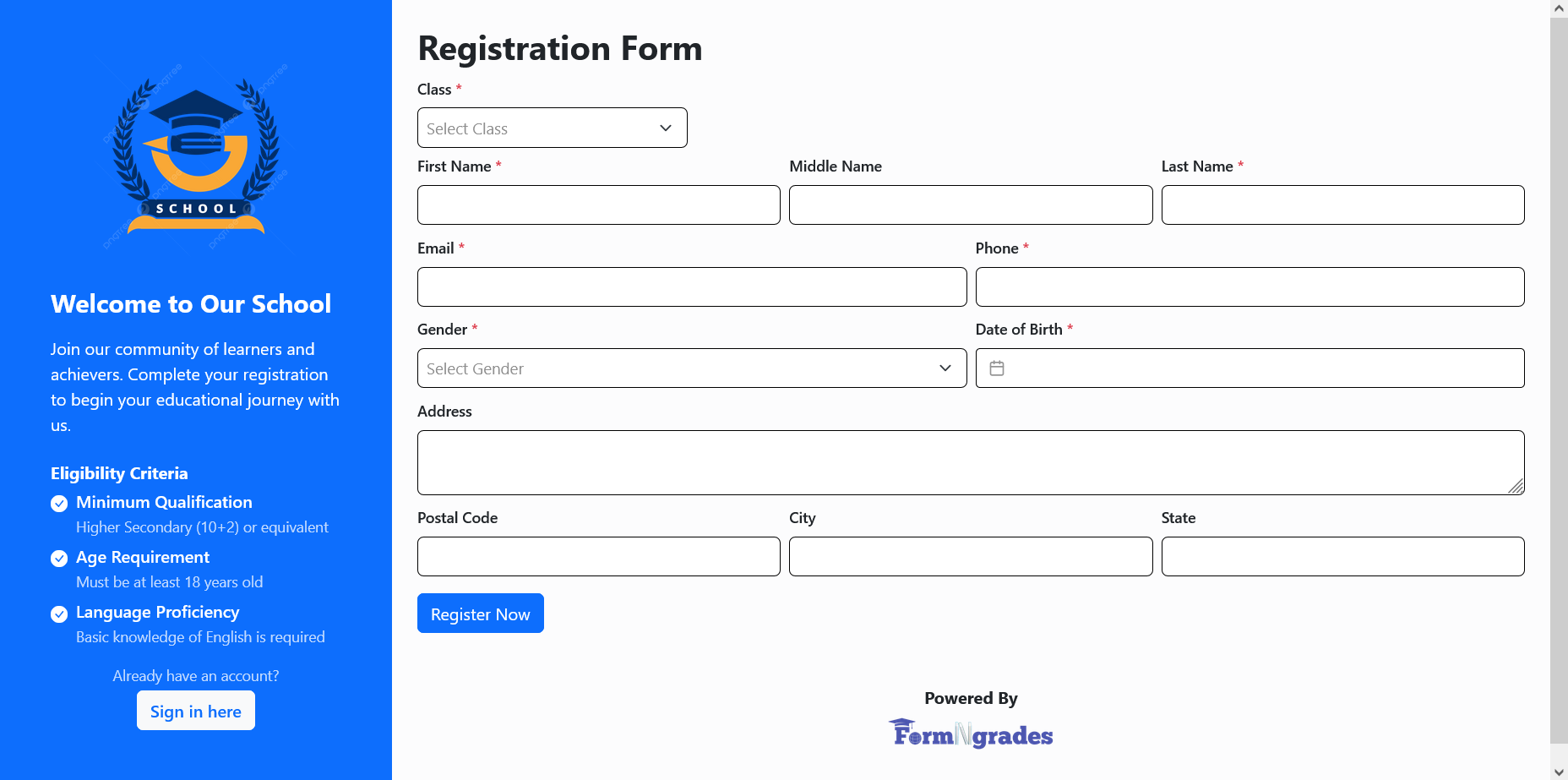 Register Page